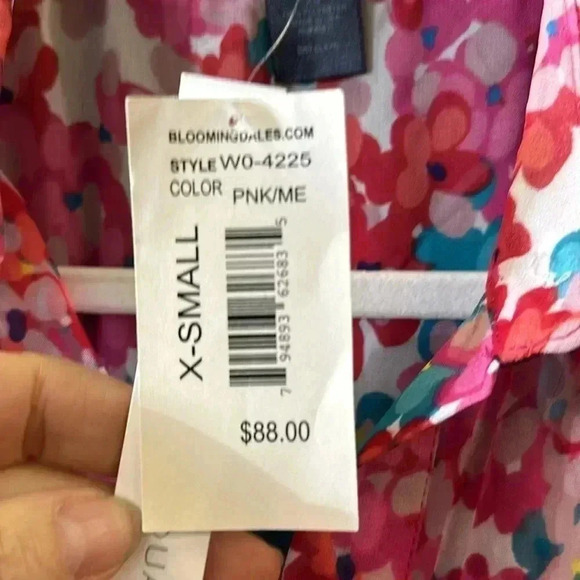 AQUA Bloomingdale’s Floral Chiffon Mini Dress XS NWT - Picture 4 of 8